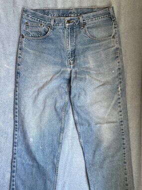 Carhartt Mens Relaxed Fit Straight‎ Leg Jeans Light Wash 35x32